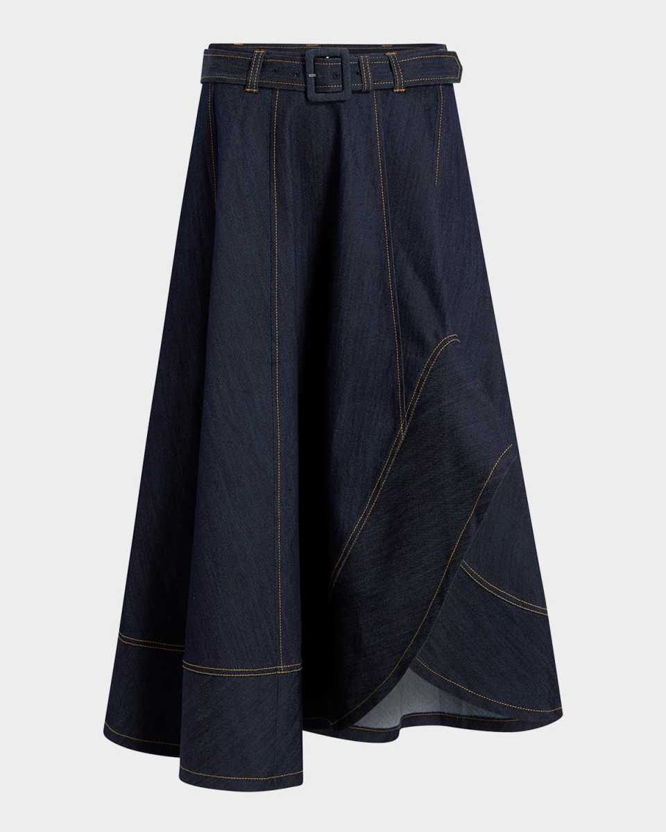 Zelda Denim Midi Skirt